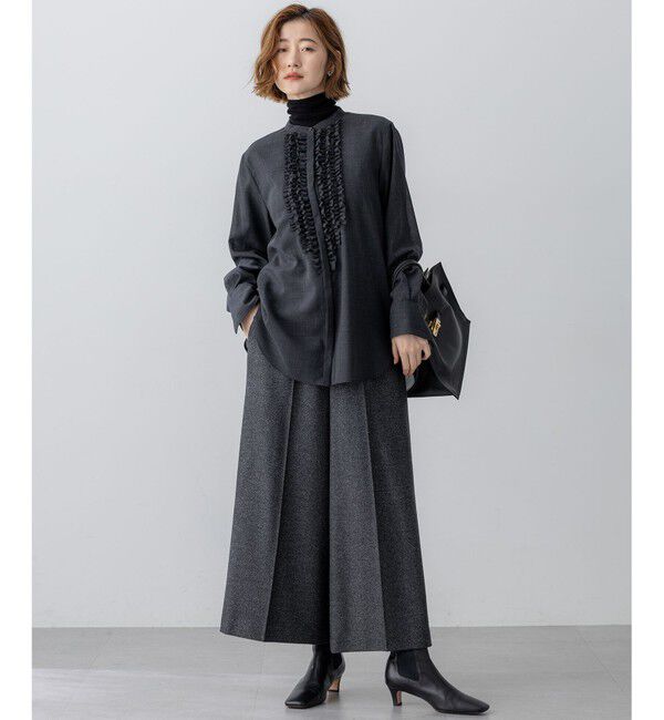 23区「【CLASSY.掲載/洗える】スムージーコットン タートルネック ニット」|ニット・セーター|