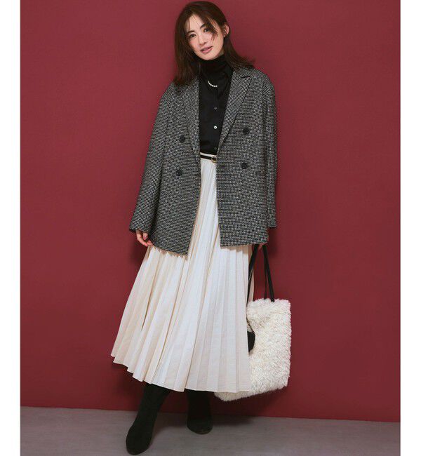 23区「【CLASSY.掲載/洗える】スムージーコットン タートルネック ニット」|ニット・セーター|