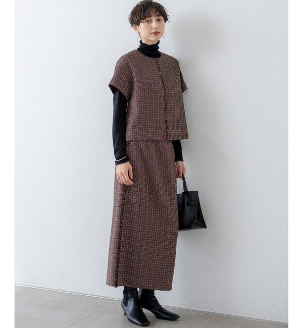 23区「【CLASSY.掲載/洗える】スムージーコットン タートルネック ニット」|ニット・セーター|