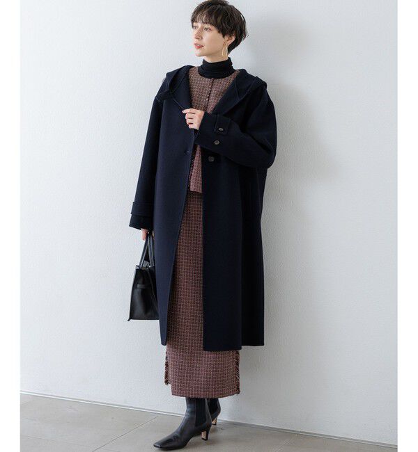 23区「【CLASSY.掲載/洗える】スムージーコットン タートルネック ニット」|ニット・セーター|