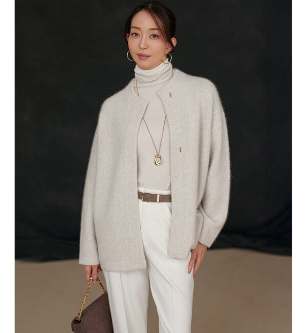 23区「【CLASSY.掲載/洗える】スムージーコットン タートルネック ニット」|ニット・セーター|