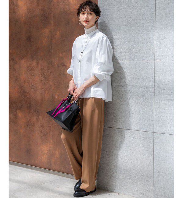 23区「【CLASSY.掲載/洗える】スムージーコットン タートルネック ニット」|ニット・セーター|