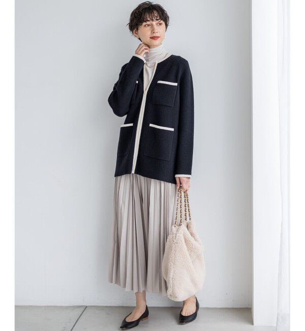 23区「【CLASSY.掲載/洗える】スムージーコットン タートルネック ニット」|ニット・セーター|