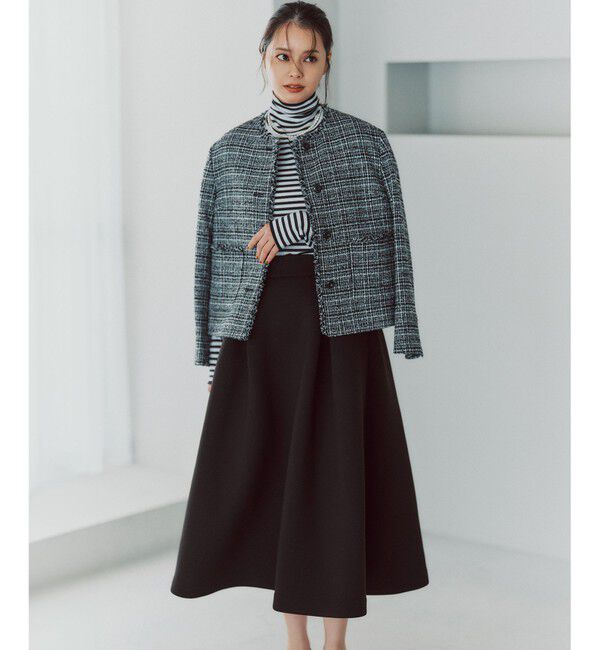 23区「【CLASSY.掲載/洗える】スムージーコットン タートルネック ニット」|ニット・セーター|