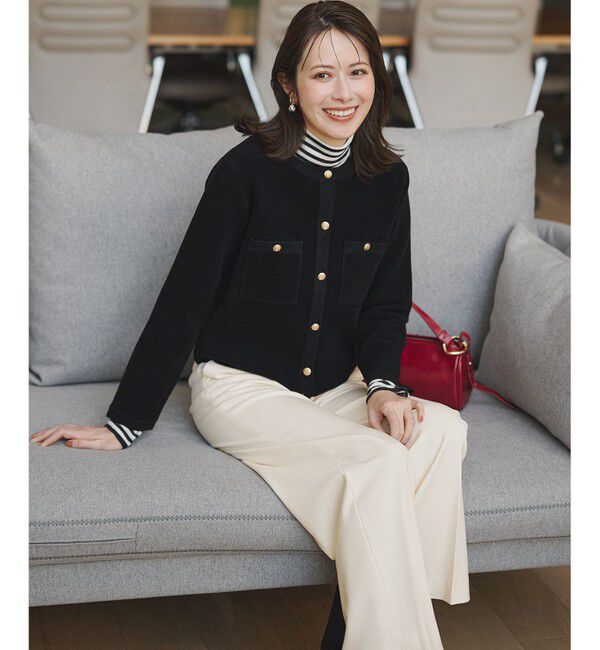 23区「【CLASSY.掲載/洗える】スムージーコットン タートルネック ニット」|ニット・セーター|