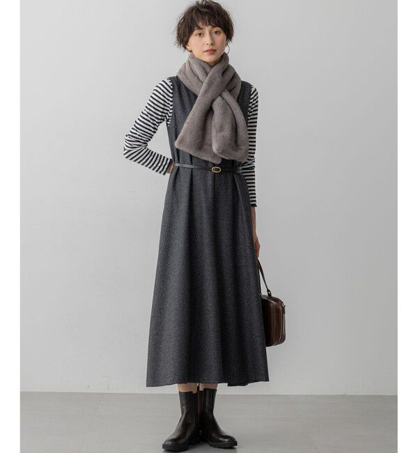 23区「【CLASSY.掲載/洗える】スムージーコットン タートルネック ニット」|ニット・セーター|