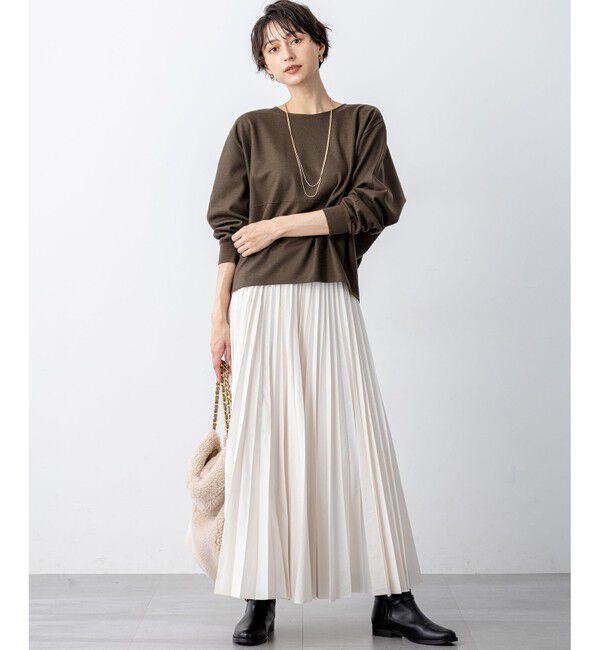 23区「【見上愛さん着用/CanCam11月号掲載】パウダリータイプライター プリーツ スカート」|スカート|