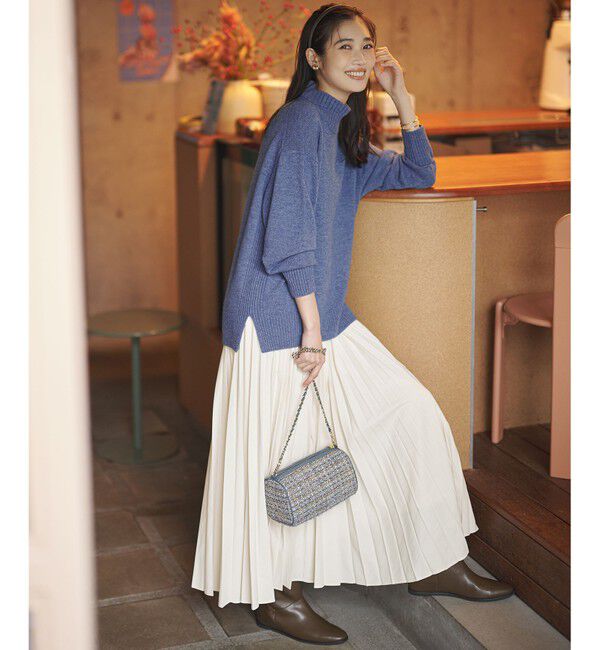 23区「【見上愛さん着用/CanCam11月号掲載】パウダリータイプライター プリーツ スカート」|スカート|