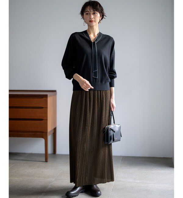 23区「【SLOW/一部店舗限定】トリコットプリーツ Iライン スカート」|スカート|