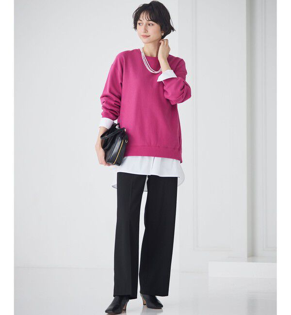 23区「【滝沢眞規子さん着用/洗える】ウォームストレッチ ワイド パンツ」|その他|