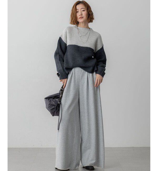 23区「【洗える】ウールカシミヤ カラーブロック バルキー ニット」|ニット・セーター|