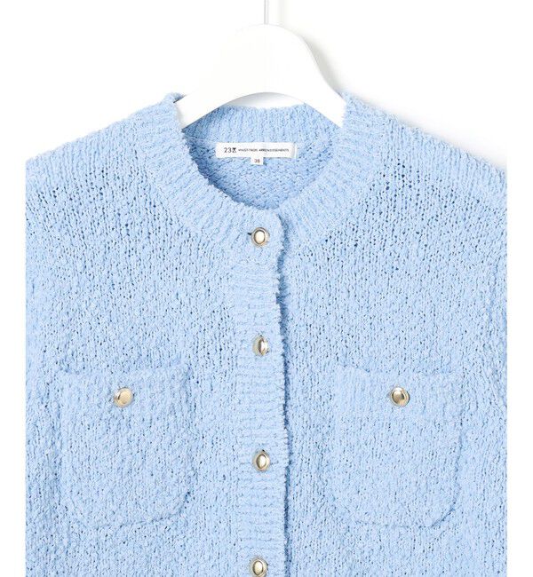 23区「ファンシーツィーディー ポケットデザイン カーディガン」|カーディガン|