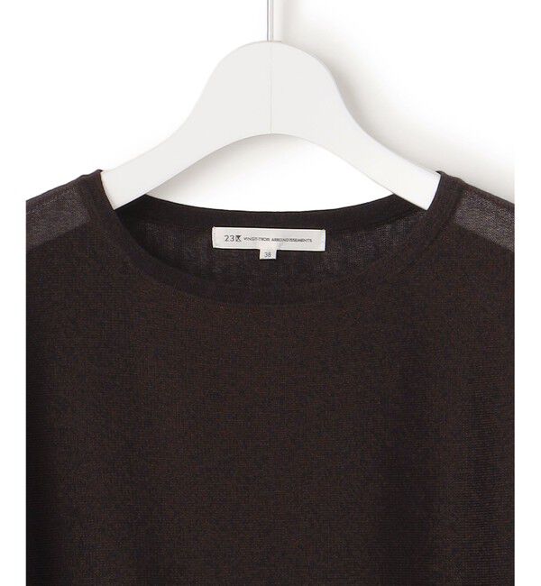 23区「シャイニーシアーニット ティアード チュニック」|ニット・セーター|