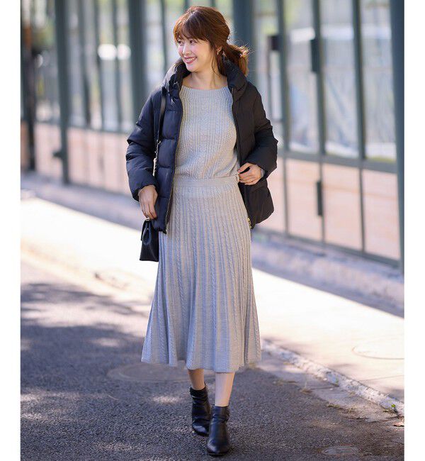 ANY SIS「【セットアップ対応】スフレケーブルニット スカート」|スカート|