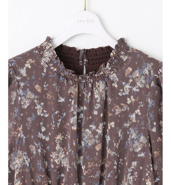 any SiS「【洗える】ニュアンスプリント ワンピース」|ワンピース|