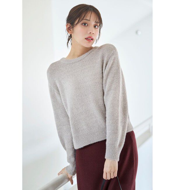 any SiS「【前後着用可】スパークルシャギー カーディガン」|カーディガン|