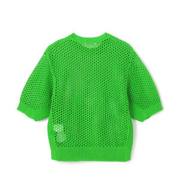 BEIGE,「【洗える】ALOE / コットンメッシュ半袖クルーネックニット」|ニット・セーター|