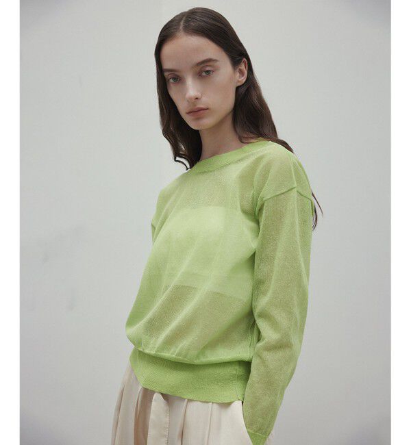 BEIGE,「【洗える・Oggi 7月号掲載】LUPINUS / 前後2WAYシアーニットカーディガン」|ニット・セーター|Lime