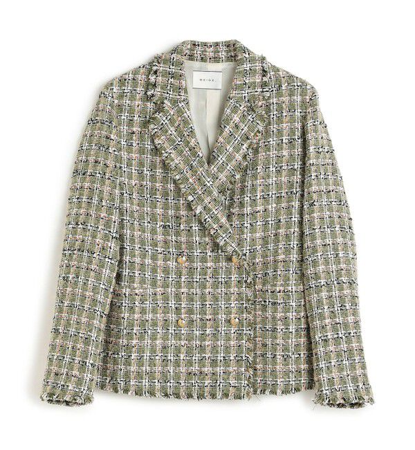 BEIGE,「【Oggi掲載】BERYL / ファンシーツイードダブルジャケット」|その他|