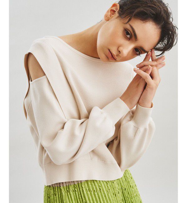  「スリットアームニットトップ」|ニット・セーター|