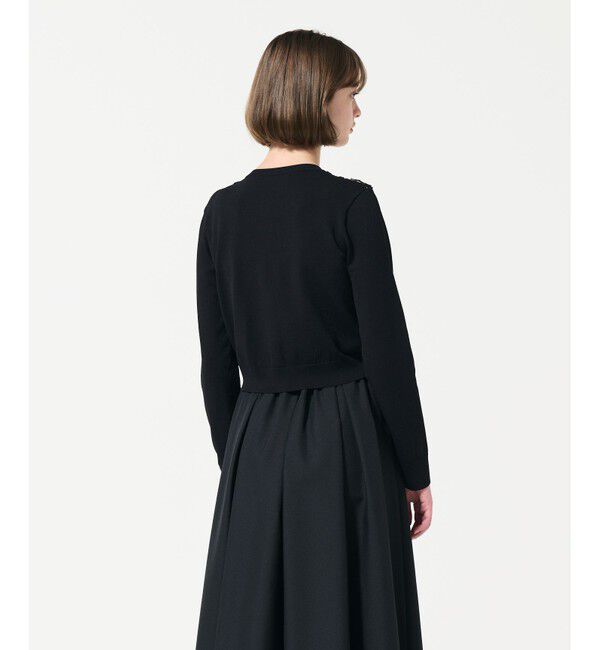 GRACE CONTINENTAL「サテンコードニットカーディガン」|カーディガン|