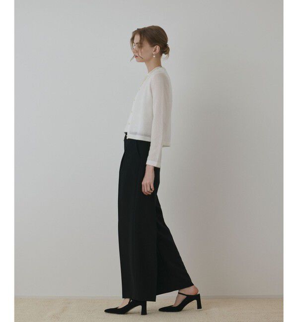 GRACE CONTINENTAL「ラメフェザ－ニットカーディガン」|カーディガン|