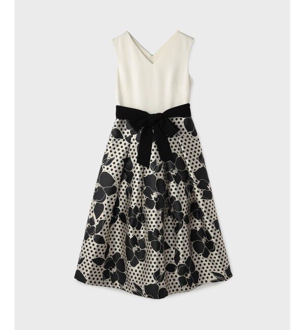 Grace Class「ドットボタニカルジャガードドレス」|ドレス|