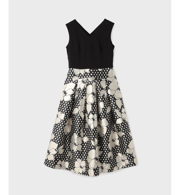 Grace Class「ドットボタニカルジャガードドレス」|ドレス|