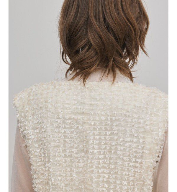 GRACE CONTINENTAL「カットジャガードペプラムジレ」|ベスト・ジレ|