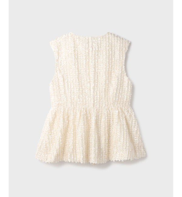 GRACE CONTINENTAL「カットジャガードペプラムジレ」|ベスト・ジレ|