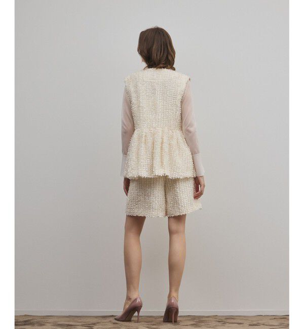 GRACE CONTINENTAL「カットジャガードペプラムジレ」|ベスト・ジレ|