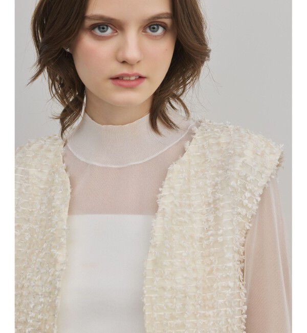 GRACE CONTINENTAL「カットジャガードペプラムジレ」|ベスト・ジレ|