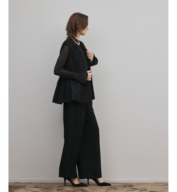 GRACE CONTINENTAL「カットジャガードペプラムジレ」|ベスト・ジレ|