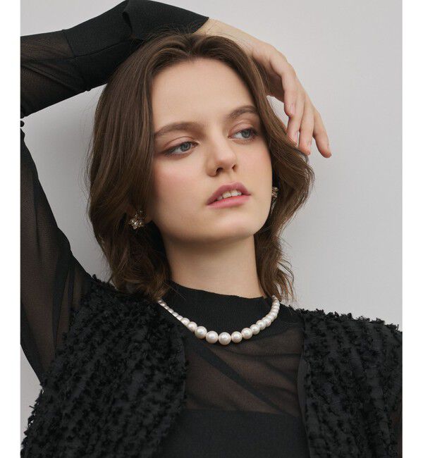 GRACE CONTINENTAL「カットジャガードペプラムジレ」|ベスト・ジレ|