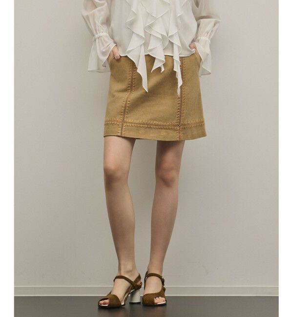 GRACE CONTINENTAL「ラインembミニスカート」|スカート|