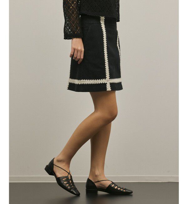 GRACE CONTINENTAL「ラインembミニスカート」|スカート|