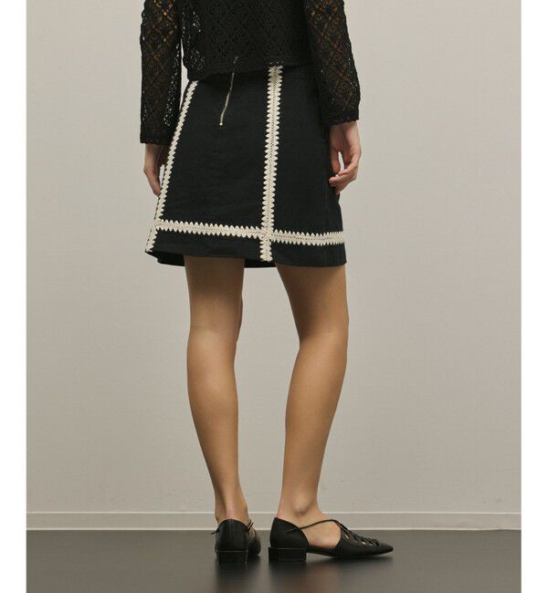 GRACE CONTINENTAL「ラインembミニスカート」|スカート|