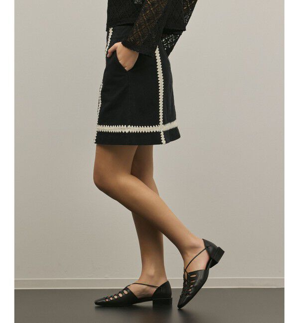 GRACE CONTINENTAL「ラインembミニスカート」|スカート|