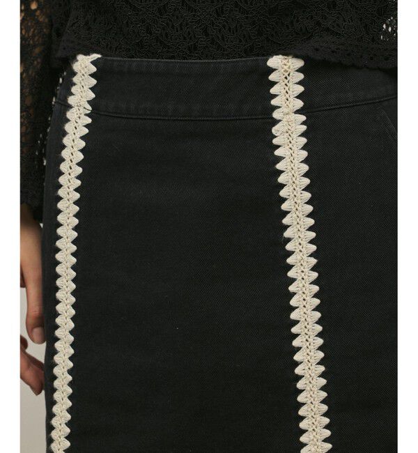 GRACE CONTINENTAL「ラインembミニスカート」|スカート|