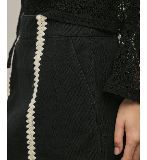 GRACE CONTINENTAL「ラインembミニスカート」|スカート|