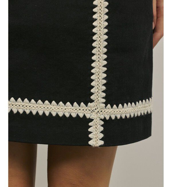 GRACE CONTINENTAL「ラインembミニスカート」|スカート|