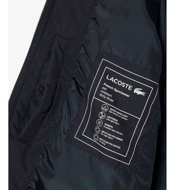 LACOSTE「撥水 中綿キルティングジャケット / ブルゾン」|ブルゾン・スタジャン|