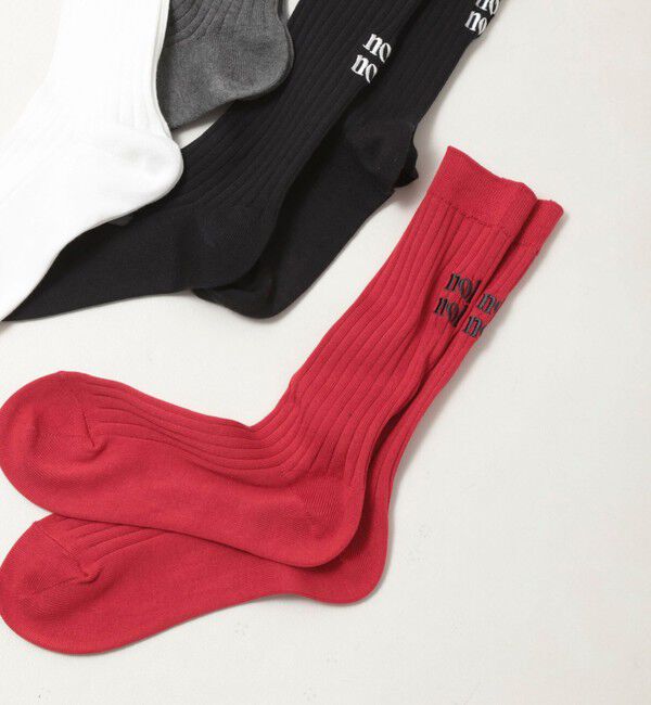 NOLLEY'S「【nolnol/ノルノル】ロゴリブソックス」|ソックス|