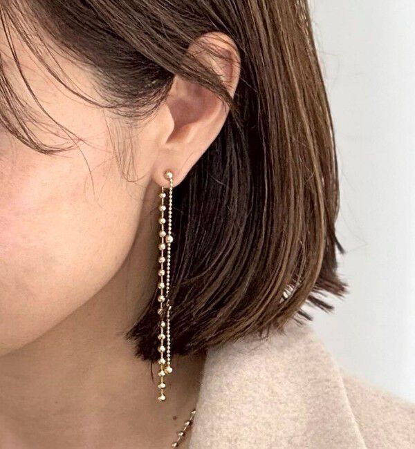 grace grace「【grace grace/グラスグラス】スキップボールボールピアス」|ピアス|ゴールド