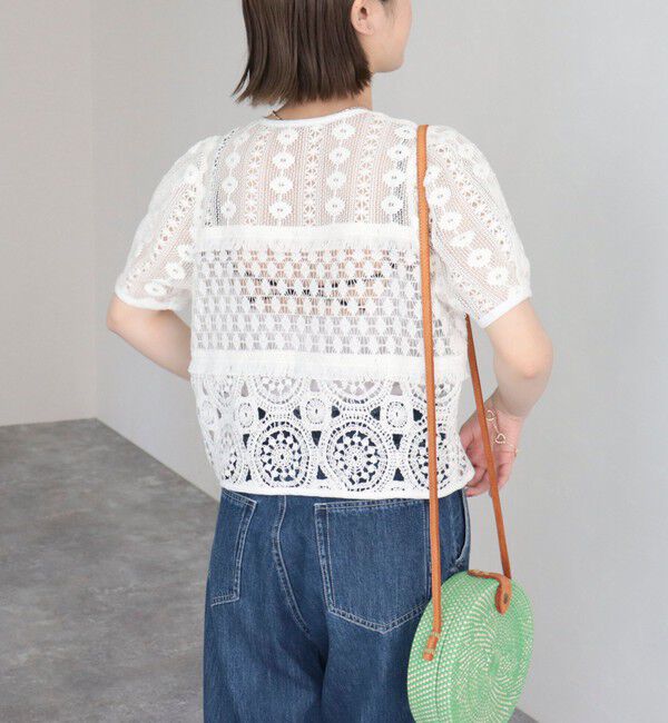 fredy emue「レース切替前開きブラウス」|シャツ・ブラウス|