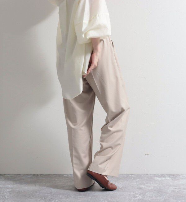 fredy emue「ベルト付きタックパンツ」|スラックス|