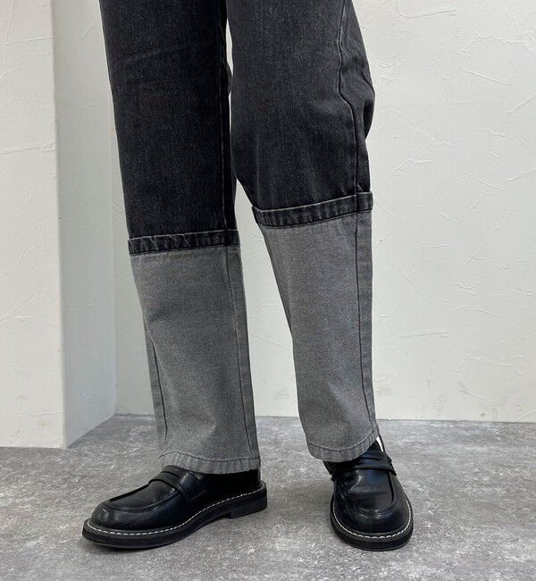 fredy emue「ロングロールアップデニムパンツ」|デニム|