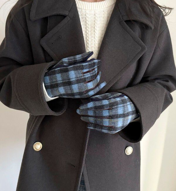 fredy emue「【CASSELINI/キャセリーニ】フィンガーホールチェックグローブ」|手袋|