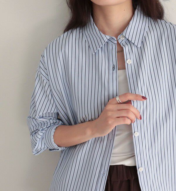 fredy emue「2WAYオーバーシャツ」|シャツ・ブラウス|ブルー系その他