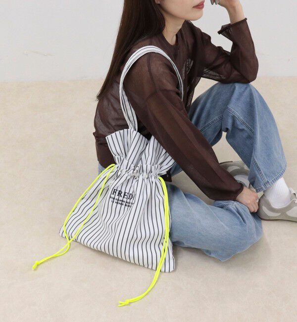 fredy emue「アウトポケットストライプロゴトートバッグ」|トートバッグ|